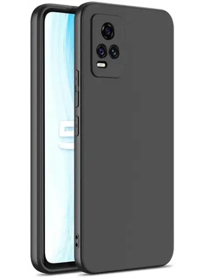 Protective Cover For  Vivo V21E , Slim Fit Soft Back TPU Case Flexible Silicone Cover Compatible For Vivo V21E - Black